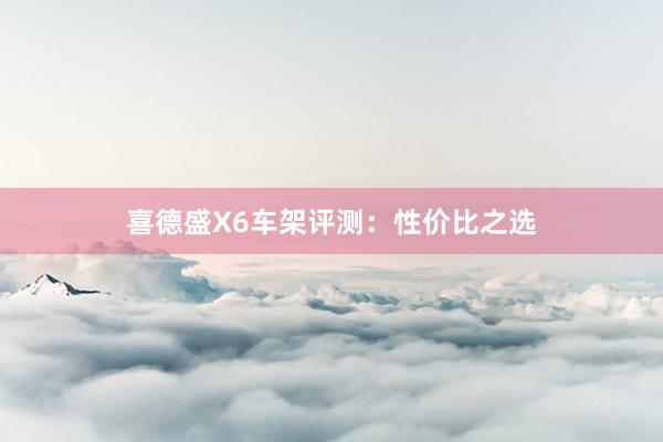 喜德盛X6车架评测：性价比之选